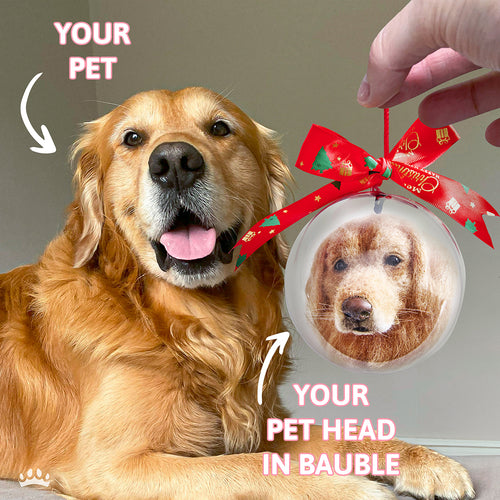 Handmade Pet Face Christmas Ornament