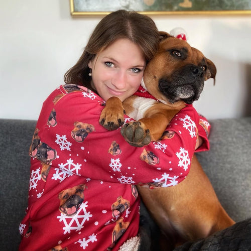 Pet Face Pattern Christmas Sweatshirt