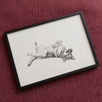 Belly Up Sleeping Pet Portrait