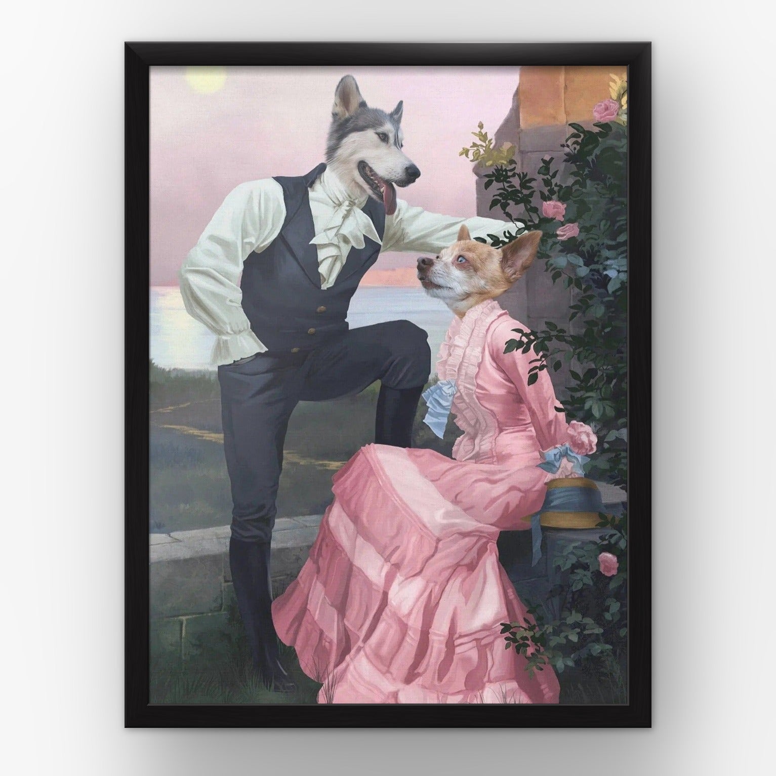 Smooth Talkers custom pet poster in a black frame