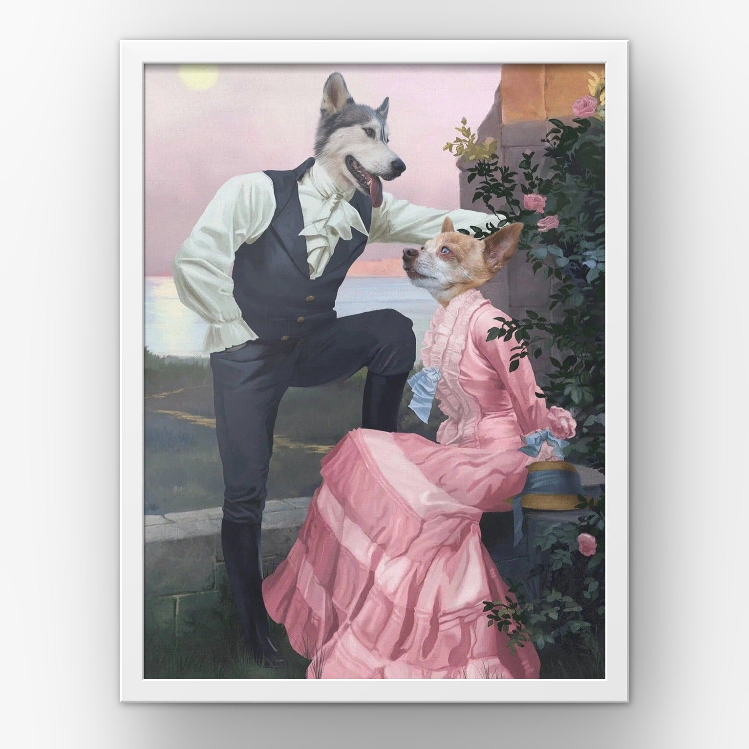 Smooth Talkers custom pet poster in a white frame