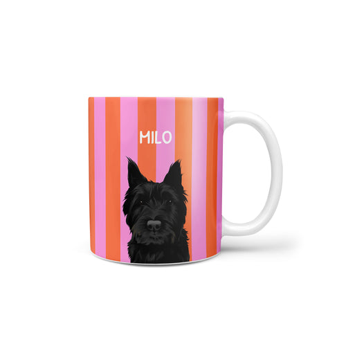 Custom Striped Candy Pet Portrait Mug