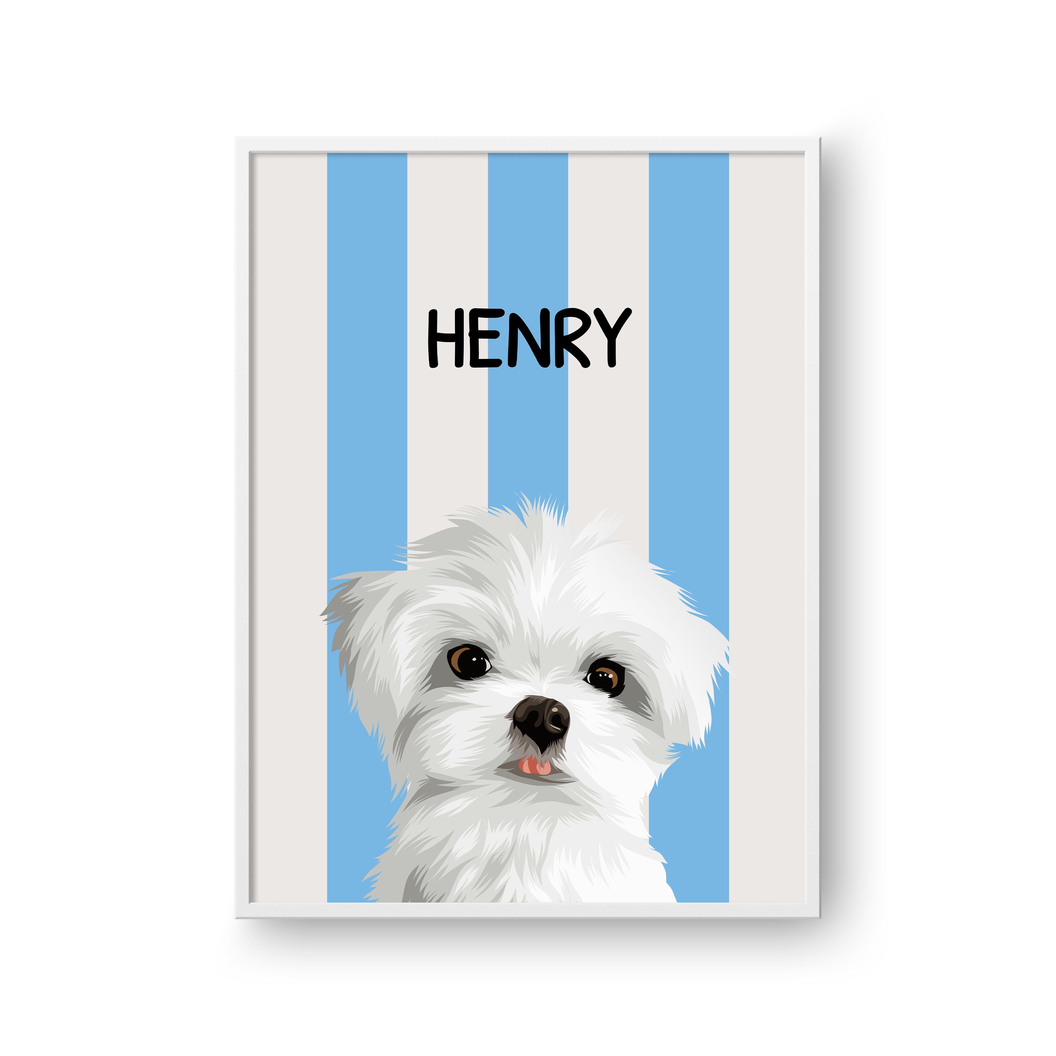 Striped Candy Pet Portrait