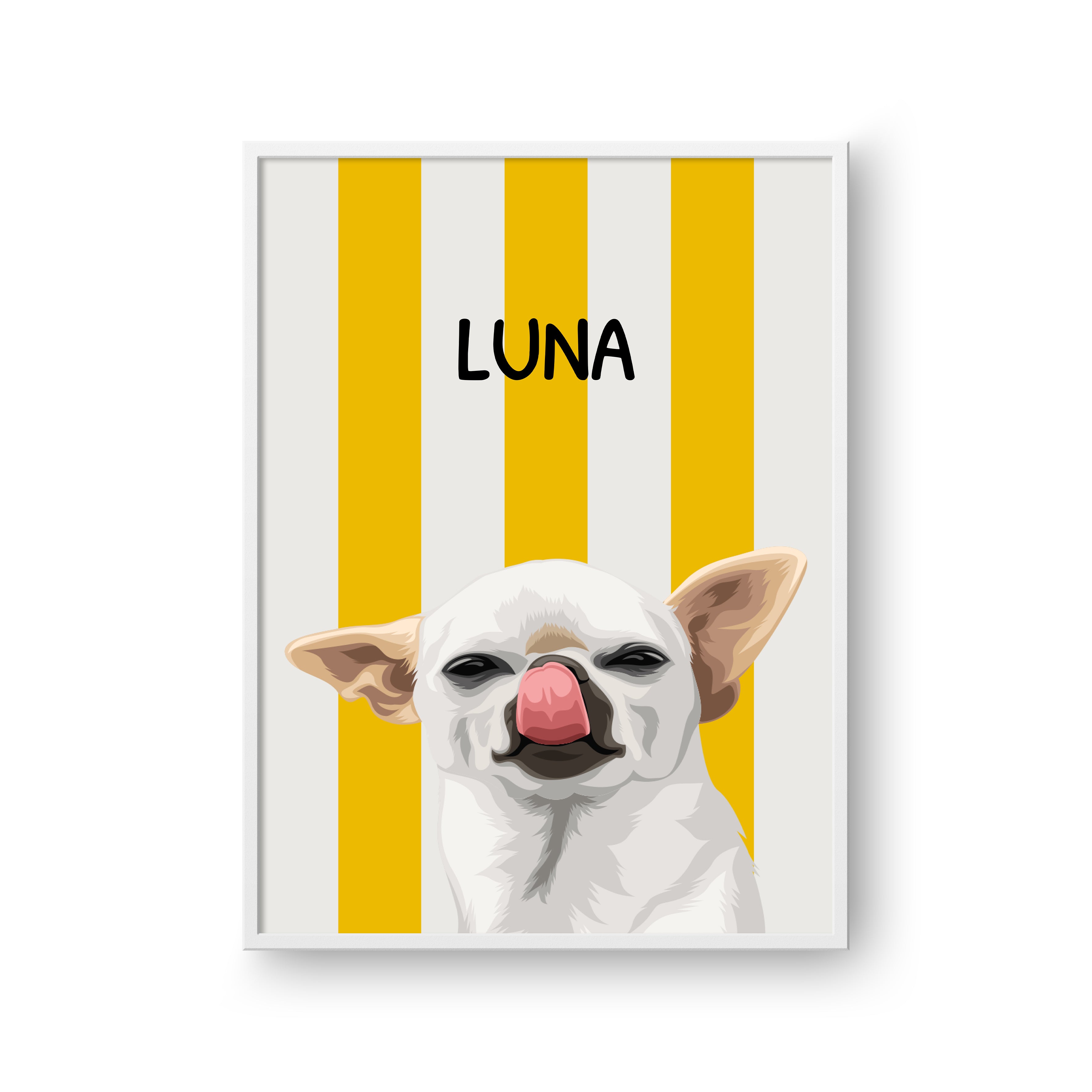 Striped Candy Pet Portrait