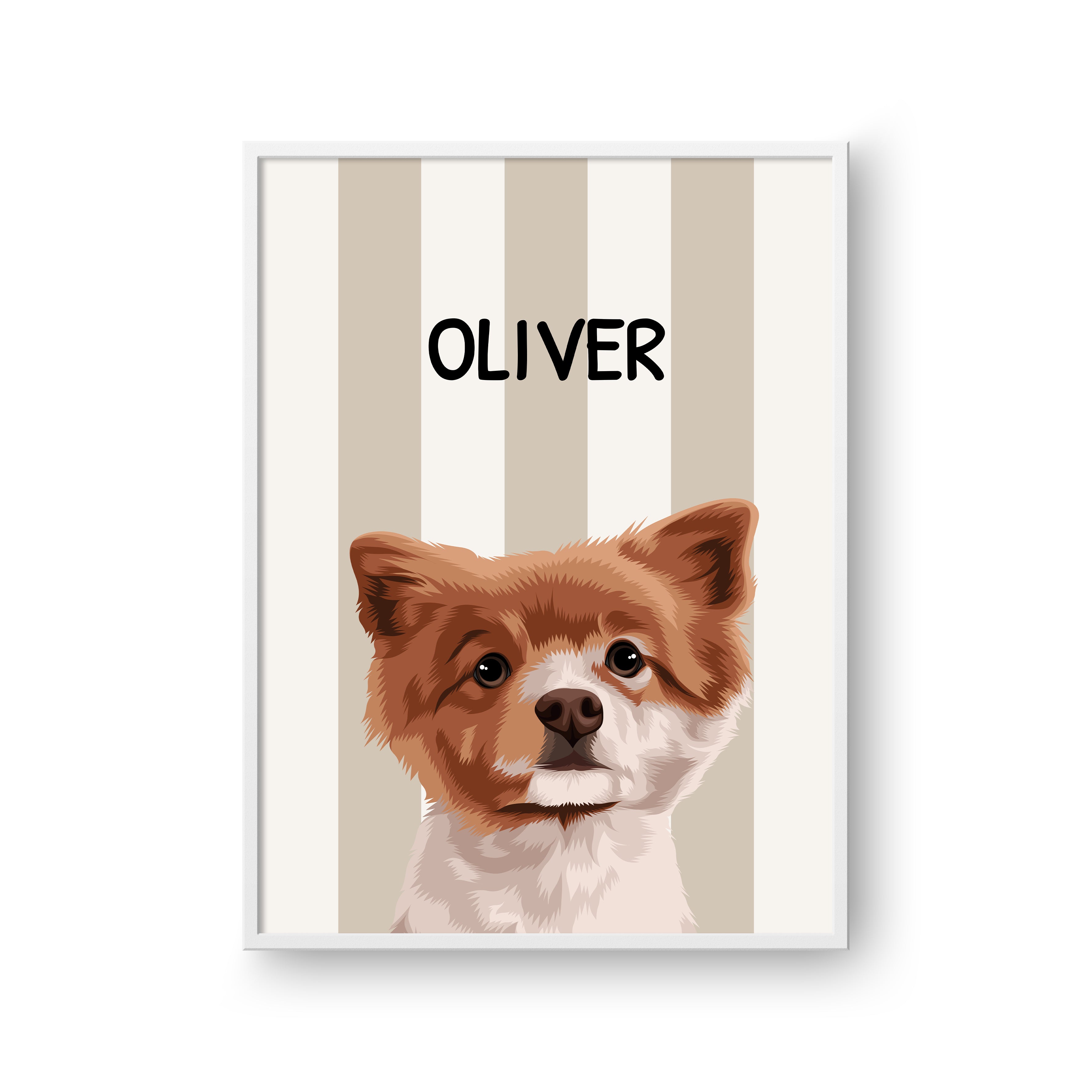 Striped Candy Pet Portrait
