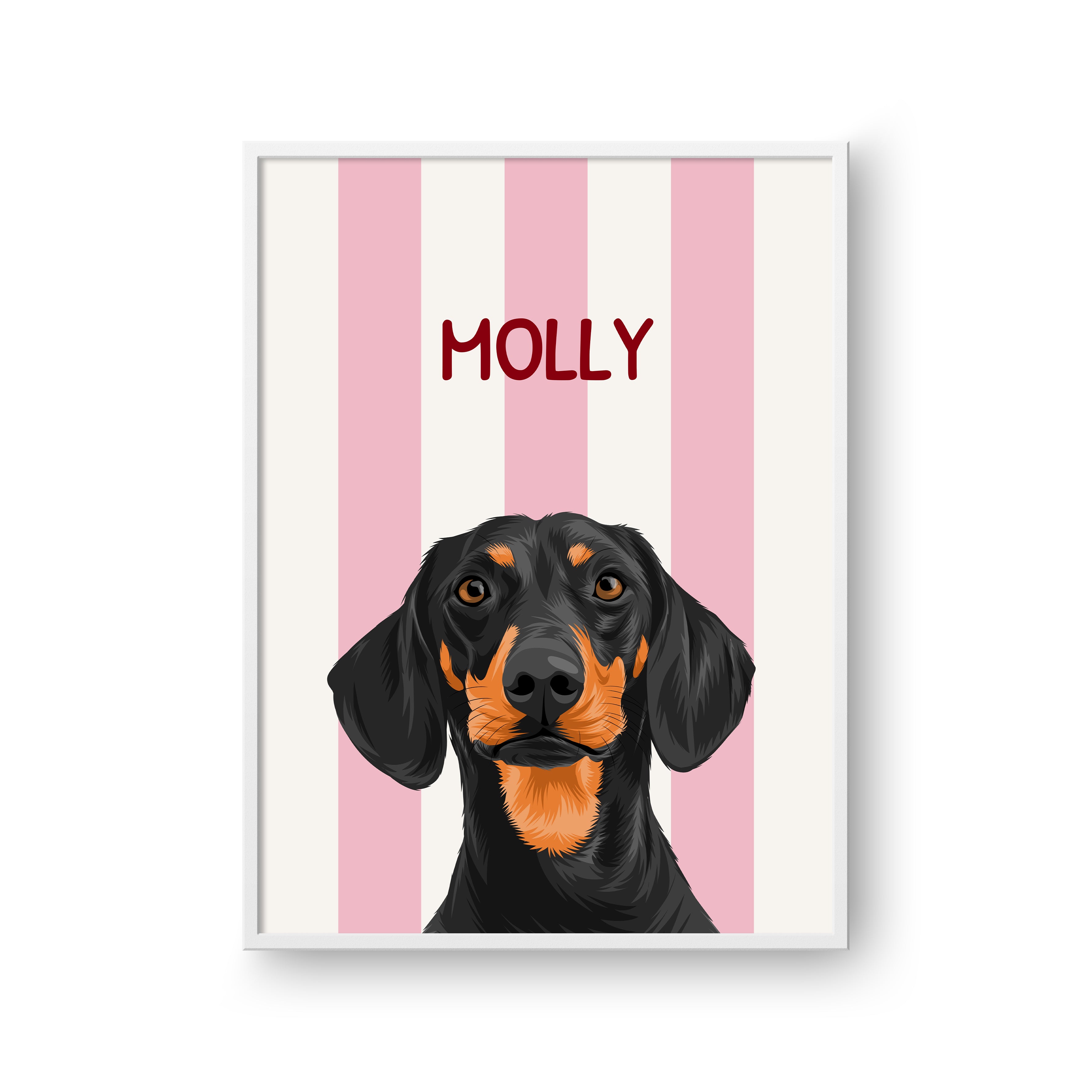 Striped Candy Pet Portrait