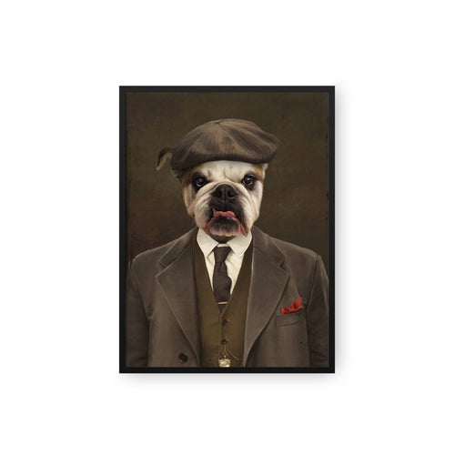 Crown and Paw - Poster The British Gangster - Custom Pet Poster 8.3" x 11.7" / Black