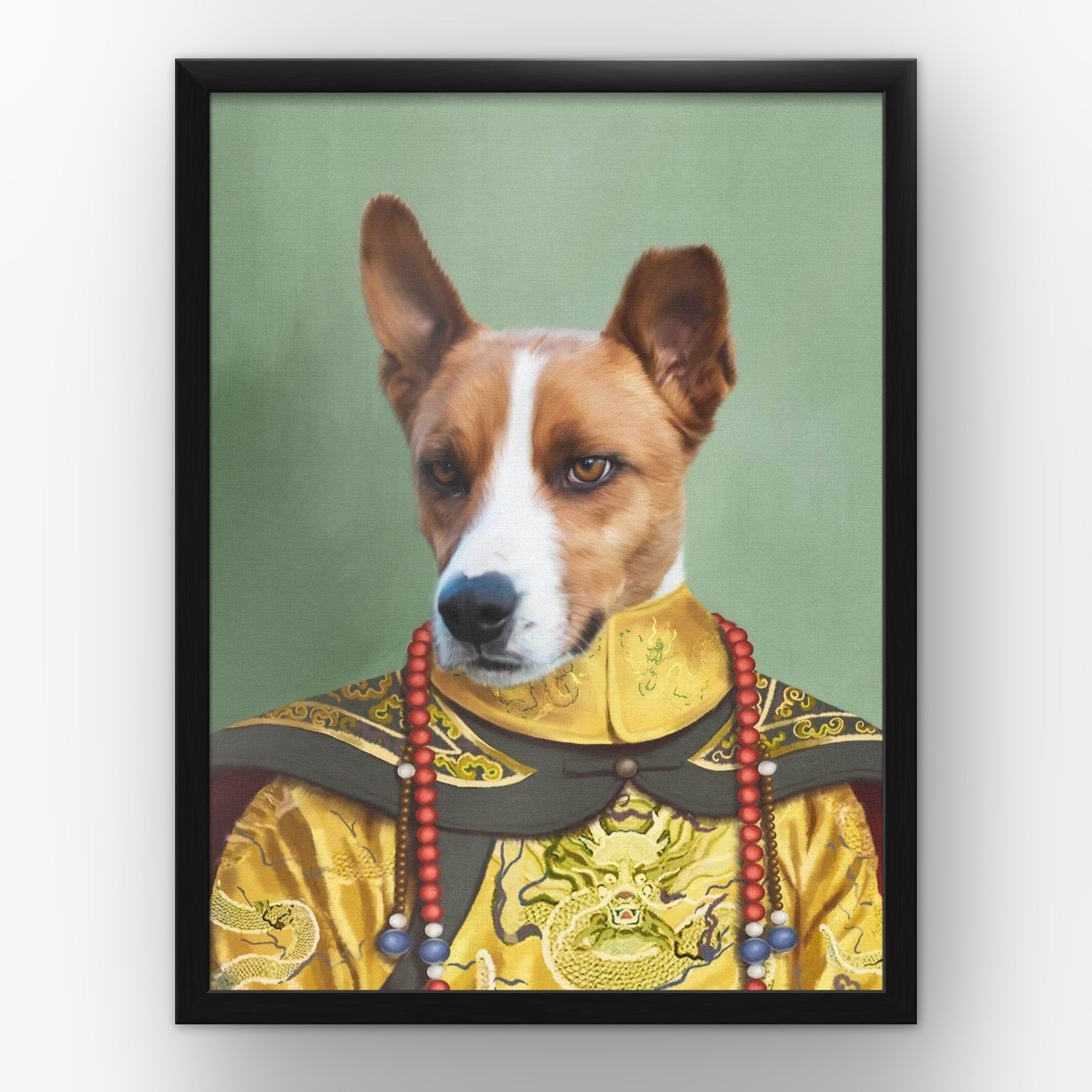 The Chinese Emperor custom pet poster in a black frame