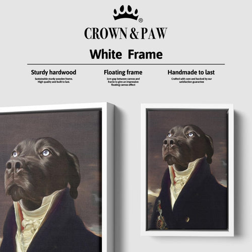 Crown and Paw - Canvas The Count - Custom Pet Canvas 8" x 10" / White