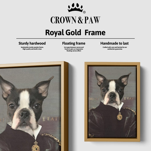 Crown and Paw - Canvas The Duchess - Custom Pet Canvas 8" x 10" / Gold