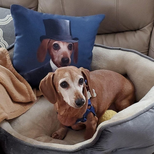 Crown and Paw - Throw Pillow The Gentleman - Custom Throw Pillow