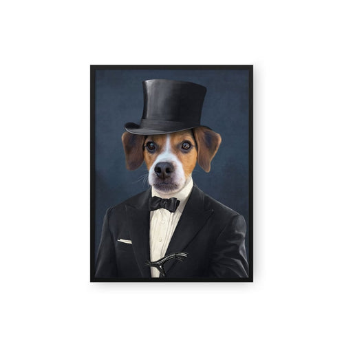 Crown and Paw - Poster The Gentleman - Custom Pet Poster 8.3" x 11.7" / Black