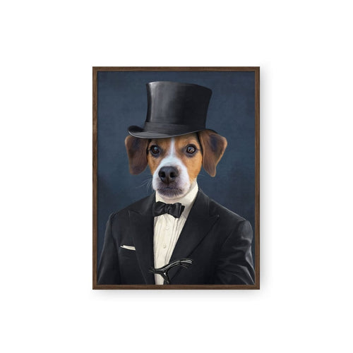 Crown and Paw - Poster The Gentleman - Custom Pet Poster 8.3" x 11.7" / Walnut