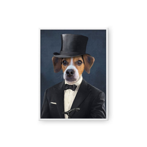 Crown and Paw - Poster The Gentleman - Custom Pet Poster 8.3" x 11.7" / White