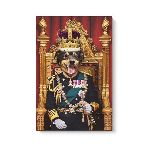 Crown and Paw - Canvas The King - Custom Pet Canvas