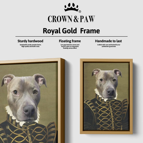 Crown and Paw - Canvas The Noble - Custom Pet Canvas 8" x 10" / Gold