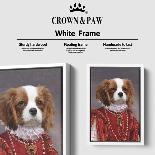 Crown and Paw - Canvas The Queen of Roses - Custom Pet Canvas 8" x 10" / White