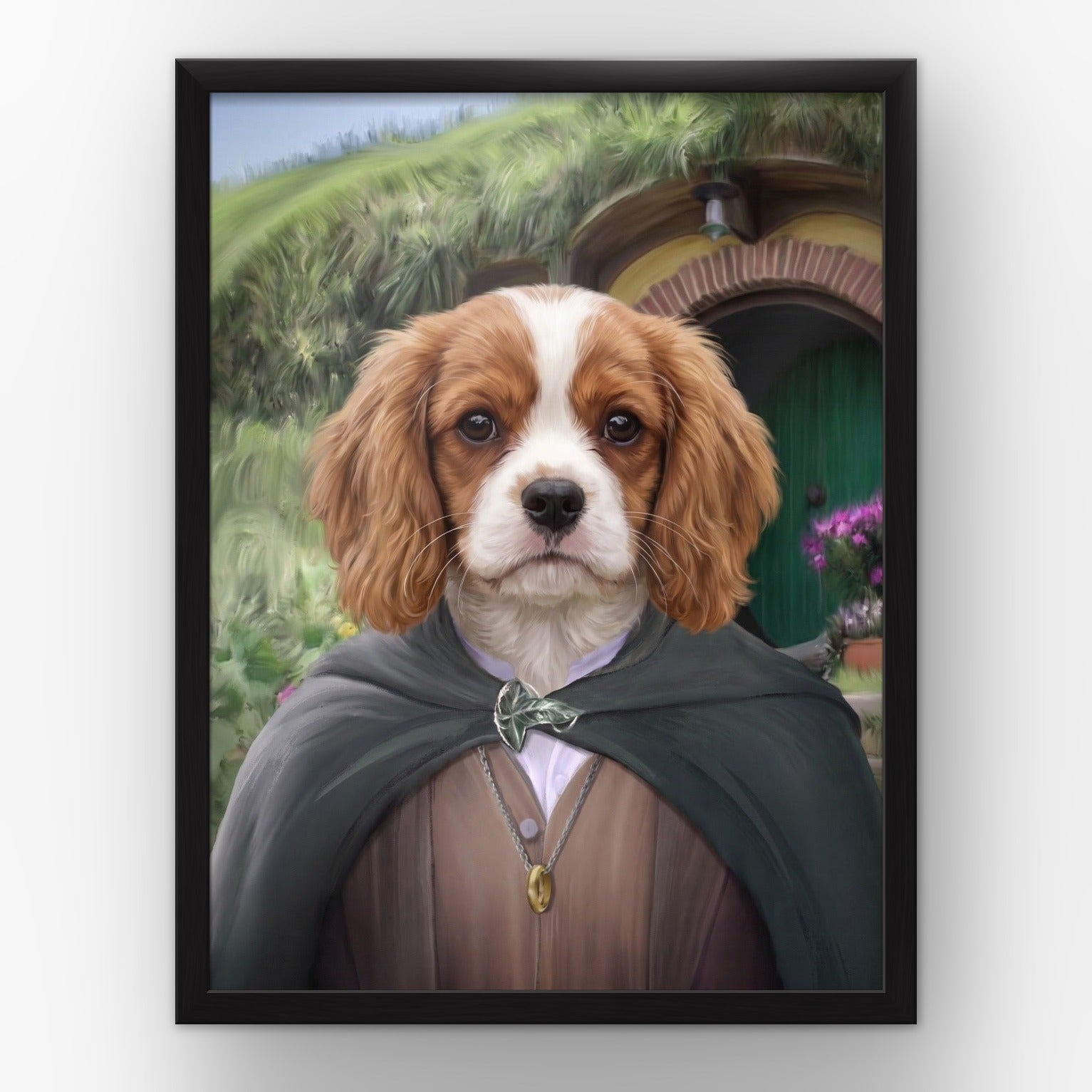 The Ringbearer custom pet poster in a black frame