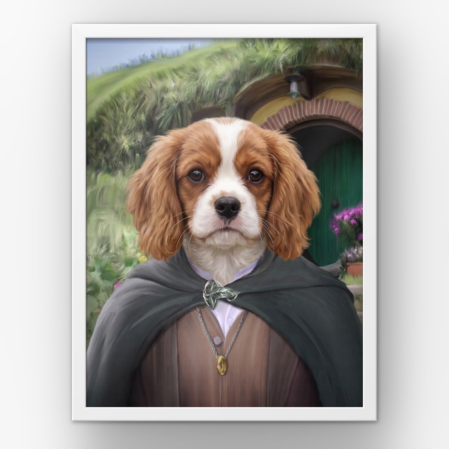 The Ringbearer custom pet poster in a white frame