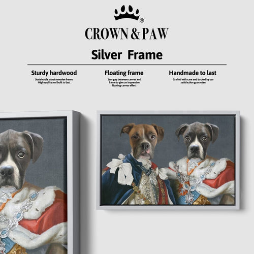 Crown and Paw - Canvas The Rulers - Custom Pet Canvas 8" x 10" / Silver