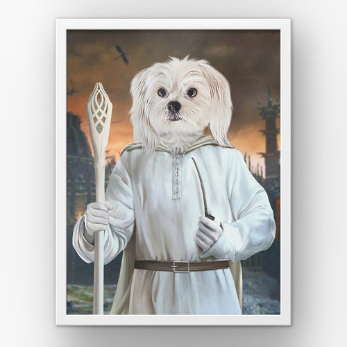 The Sorcerer (background 4) custom pet poster in a white frame