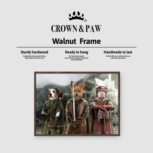 Crown and Paw - Poster The Three Pawtectors - Custom Pet Poster