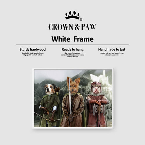 Crown and Paw - Poster The Three Pawtectors - Custom Pet Poster