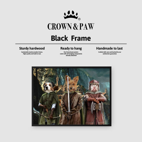 Crown and Paw - Poster The Three Pawtectors - Custom Pet Poster