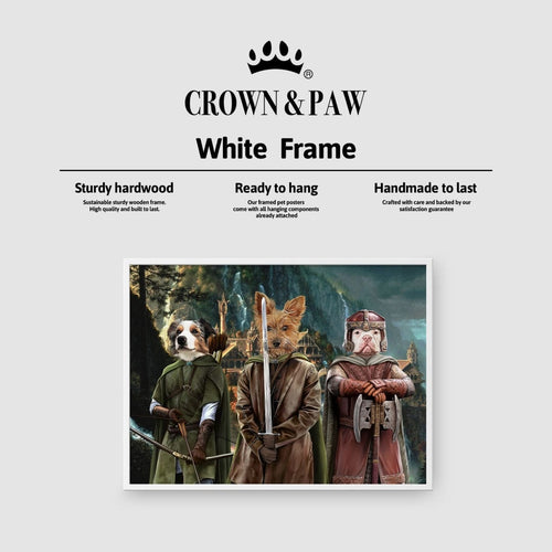 Crown and Paw - Poster The Three Pawtectors - Custom Pet Poster