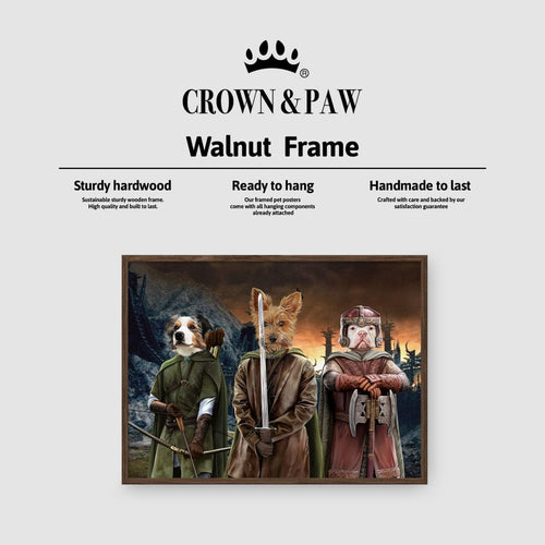 Crown and Paw - Poster The Three Pawtectors - Custom Pet Poster