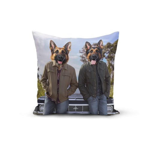 Crown and Paw - Throw Pillow The Winchesters - Custom Throw Pillow