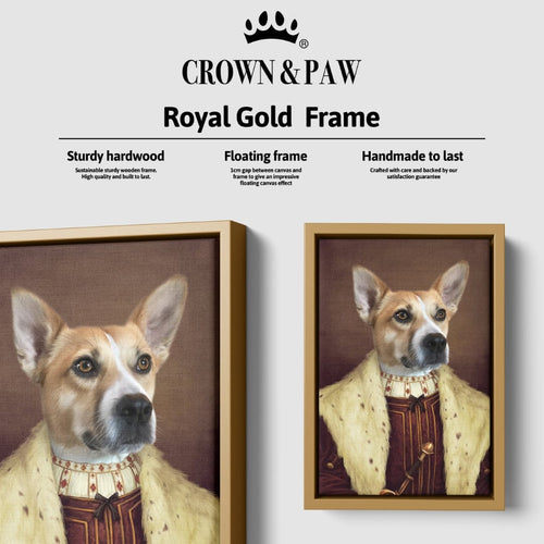 Crown and Paw - Canvas The Young King - Custom Pet Canvas 8" x 10" / Gold