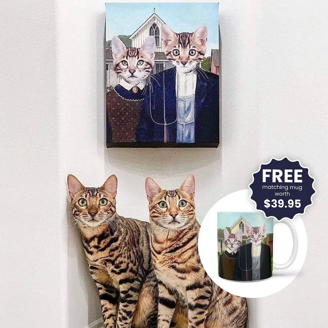 The American Gothic - Custom Pet Canvas
