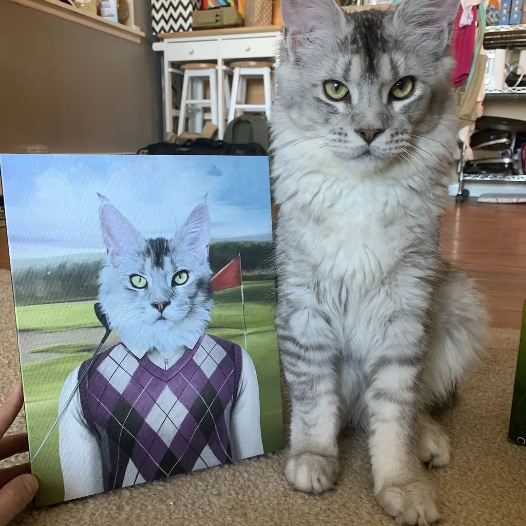 The Golfer - Custom Pet Canvas