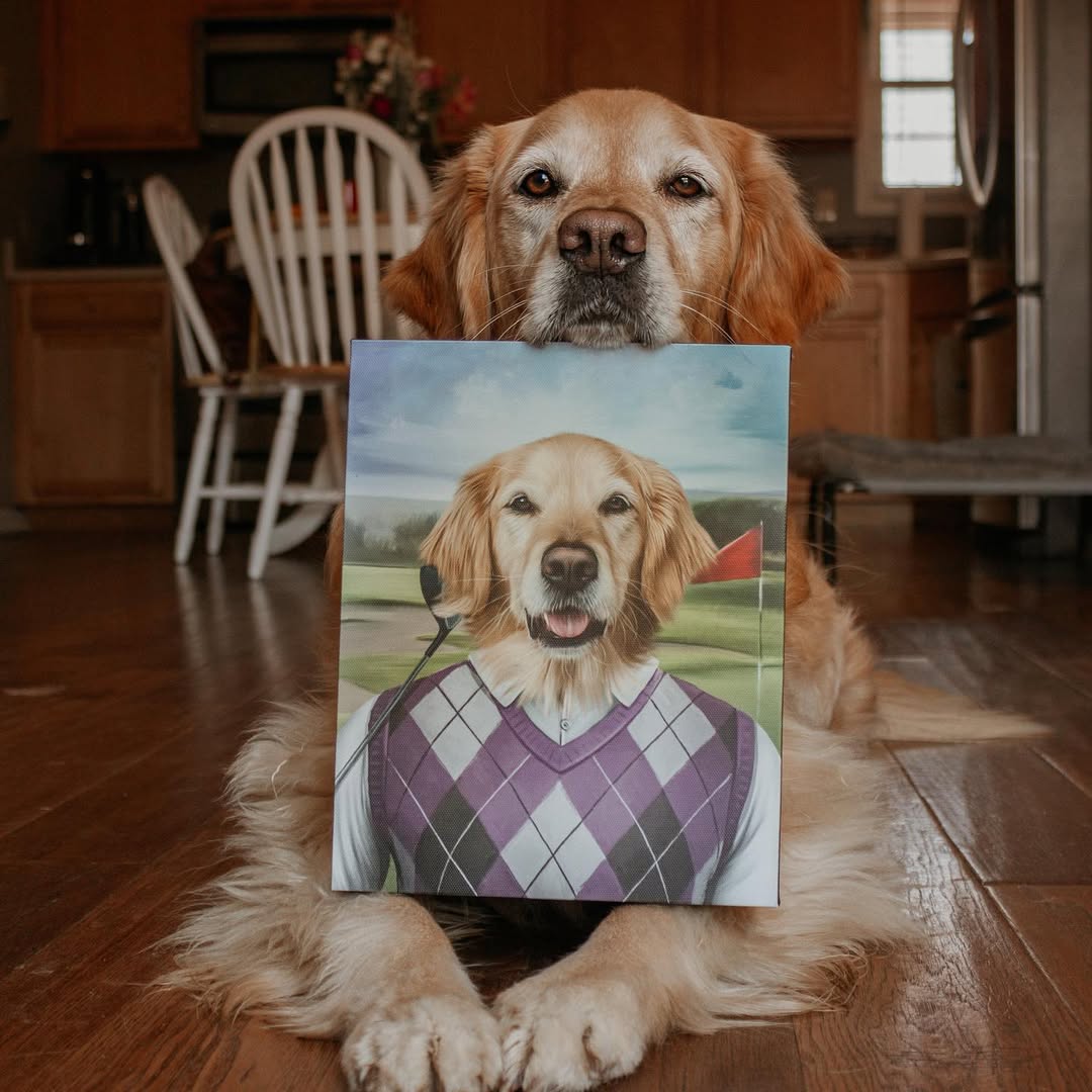 The Golfer - Custom Pet Canvas