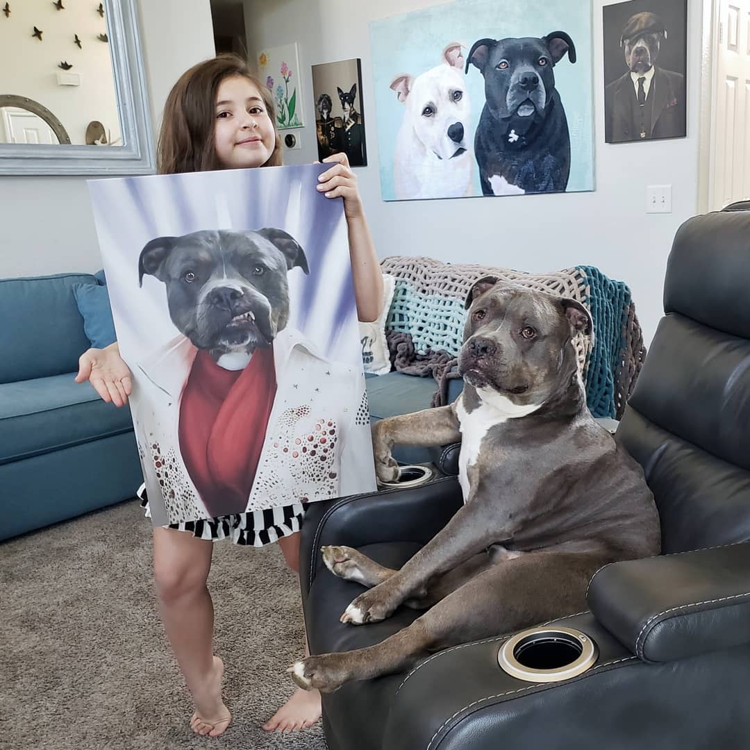 The Rock God - Custom Pet Canvas