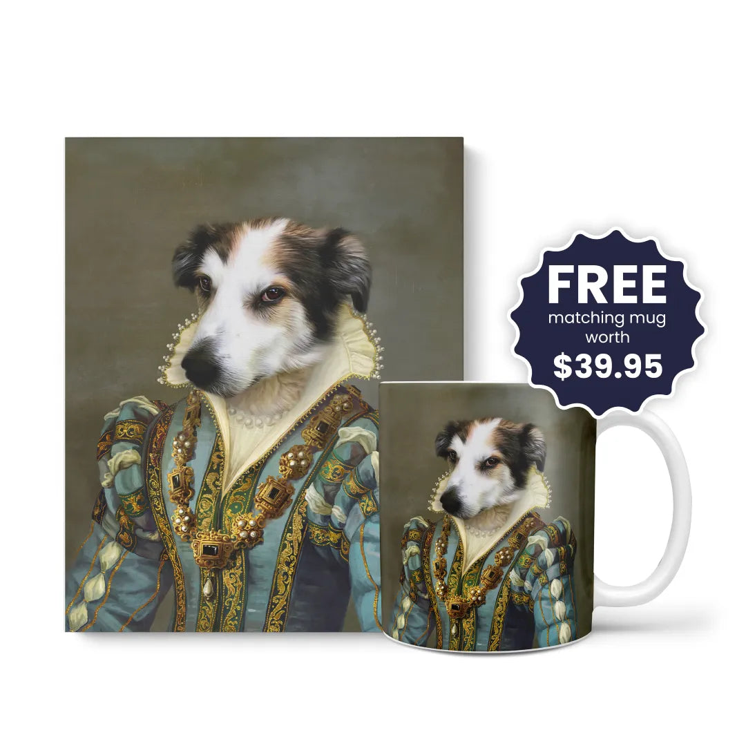 The Sapphire Queen - Custom Pet Canvas