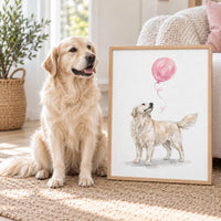 Watercolor Balloon Pet Portrait