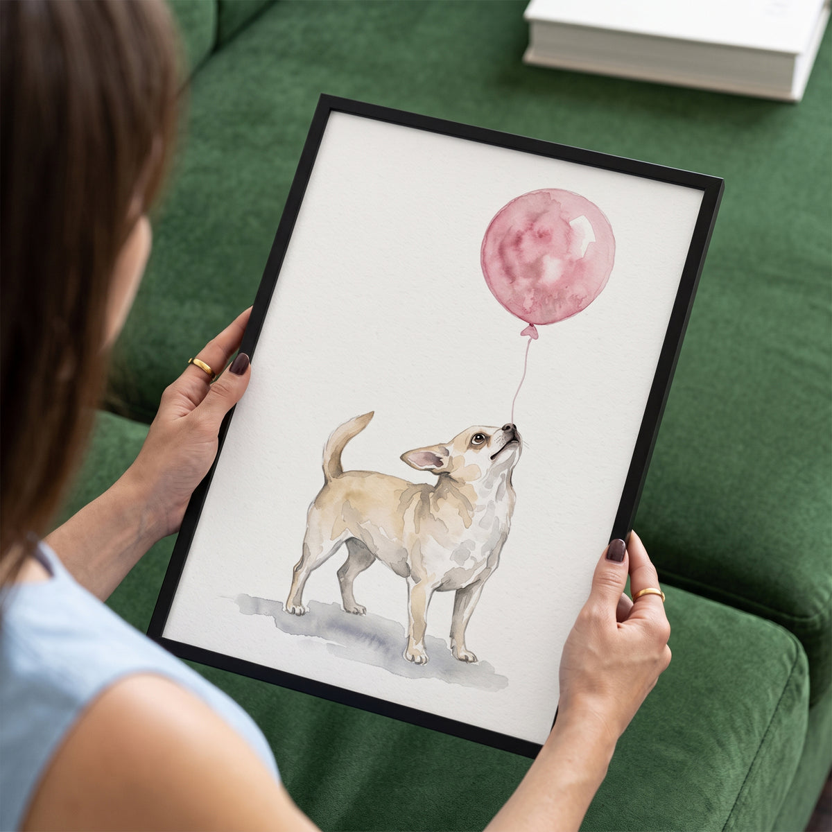 Watercolor Balloon Pet Portrait