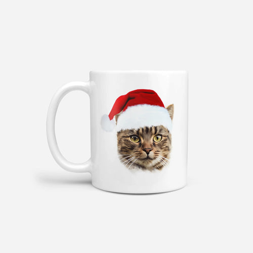 Crown and Paw - Mug Santa Hat Custom Pet Mug 11oz