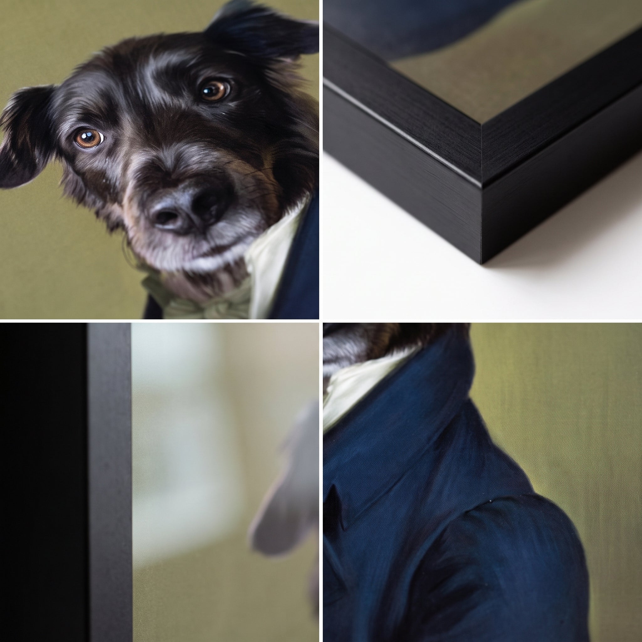 Close-up details of The Ambassador custom pet poster