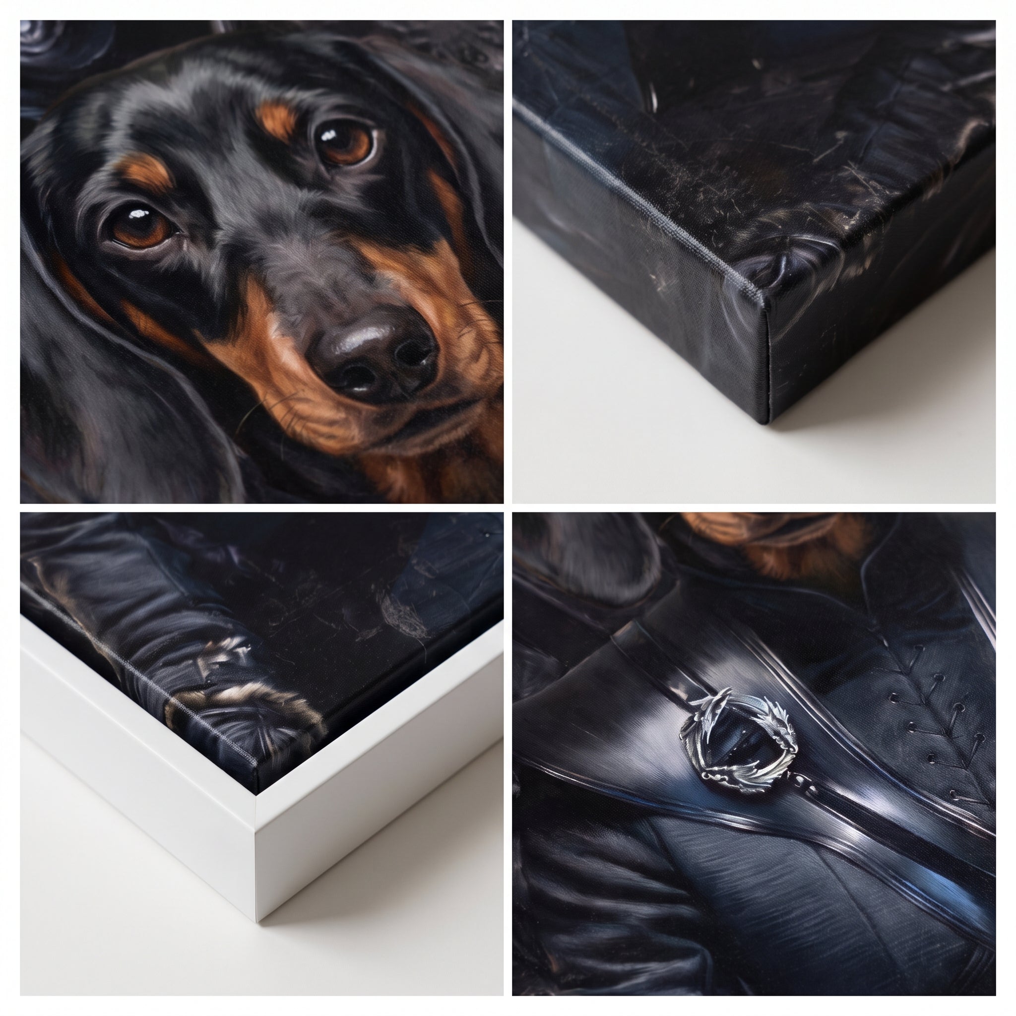 Close-up details of The Mother Of Dragons custom pet canvas