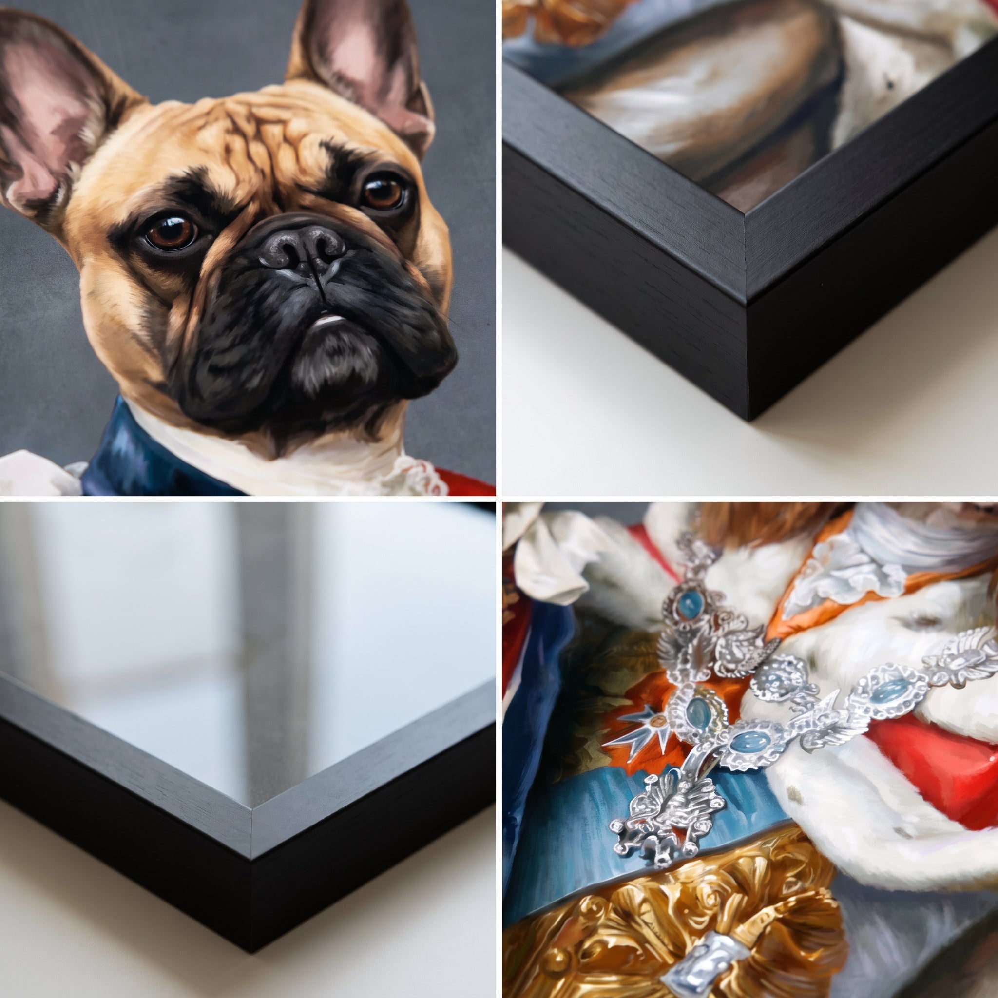 Close-up details of The Rulers custom pet poster