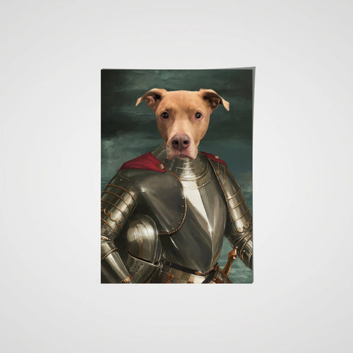Crown and Paw - Poster The Royal Knight - Custom Pet Poster