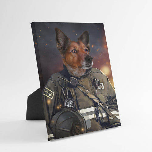 Crown and Paw - Standing Canvas The Firefighter - Custom Standing Canvas