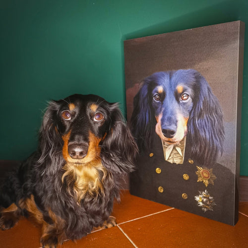 Crown and Paw - Canvas The Captain - Custom Pet Canvas