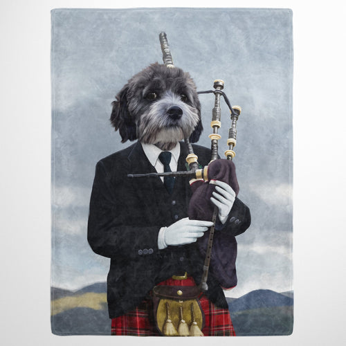 Crown and Paw - Blanket The Bagpiper - Custom Pet Blanket
