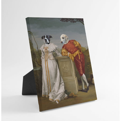 Crown and Paw - Standing Canvas The Courtly Couple - Custom Standing Canvas