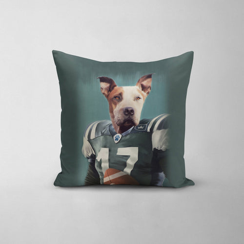 Crown and Paw - Throw Pillow The Football Player - Custom Throw Pillow