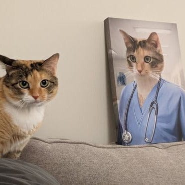 Crown and Paw - Canvas The Nurse - Custom Pet Canvas